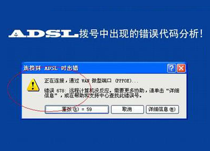 404？651？678？手把手教你认识安网路由ADSL拨号上网错误代码！